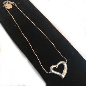 Claire’s Sterling Silver Open Heart Anklet